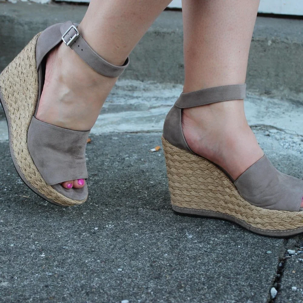 ⬇️ Stuart Weitzman 'Soho Gal' Espadrille Platform Sz 9.5